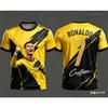 Sommer Ronaldo 3D-Druck Design Kinder Outfit Fußballtrikot T-Shirt. Locker und bequem Geeignet für den täglichen Gebrauch
