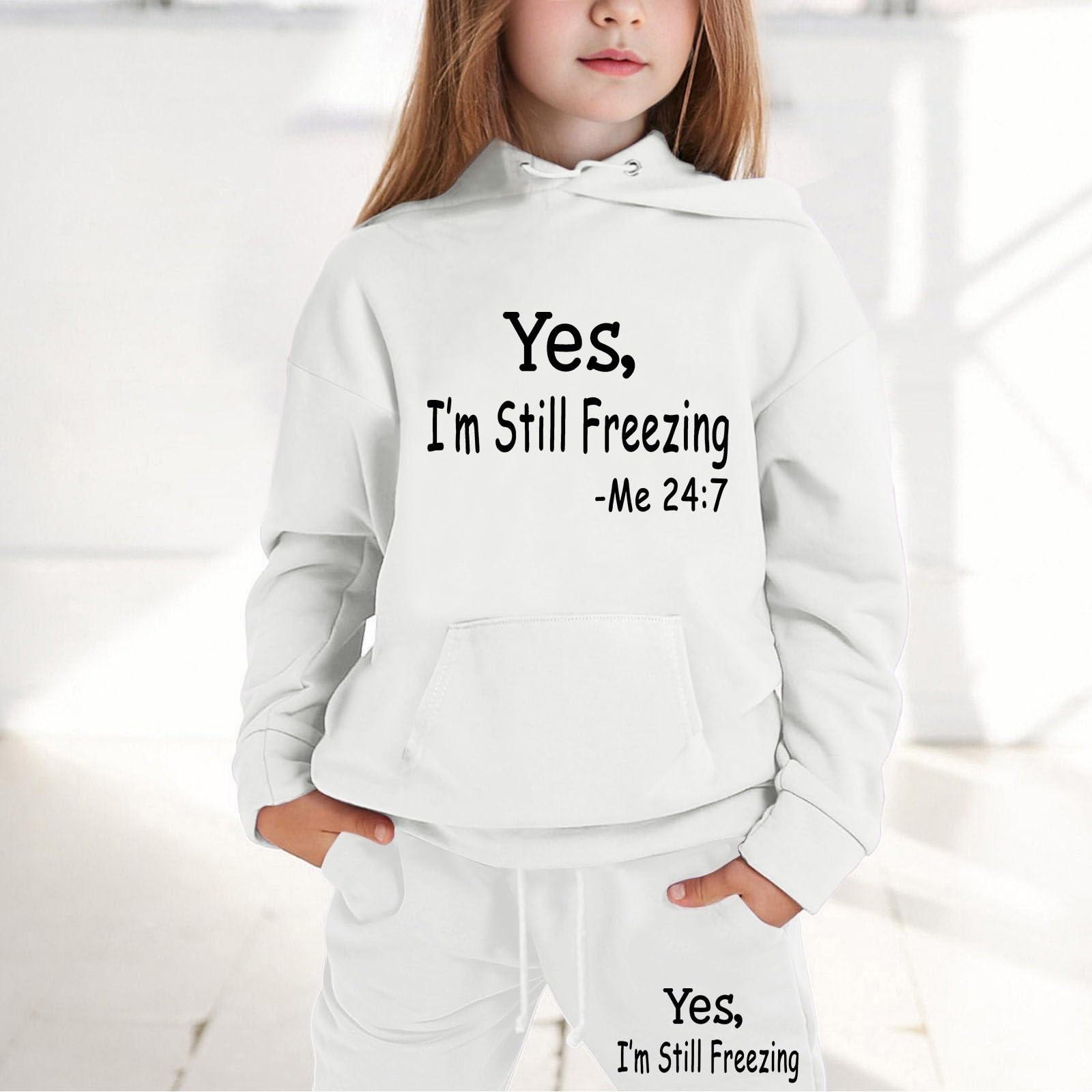 

Мальчики Девочки Спортивный костюм Одежда Толстовка с капюшоном Беговые штаны Спортивные костюмы Комплект Модный наряд 160 белый