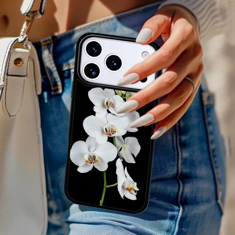 Orchid Flowers Colorful Phone Case For iPhone 17 Air 14 15 13 12 Max Cover For Apple 16e 11 Pro Max Plus Coque