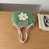 Summer Woven Handbag Flower Nylon Mesh Tote Bag Sweet Grocery Bag  Women