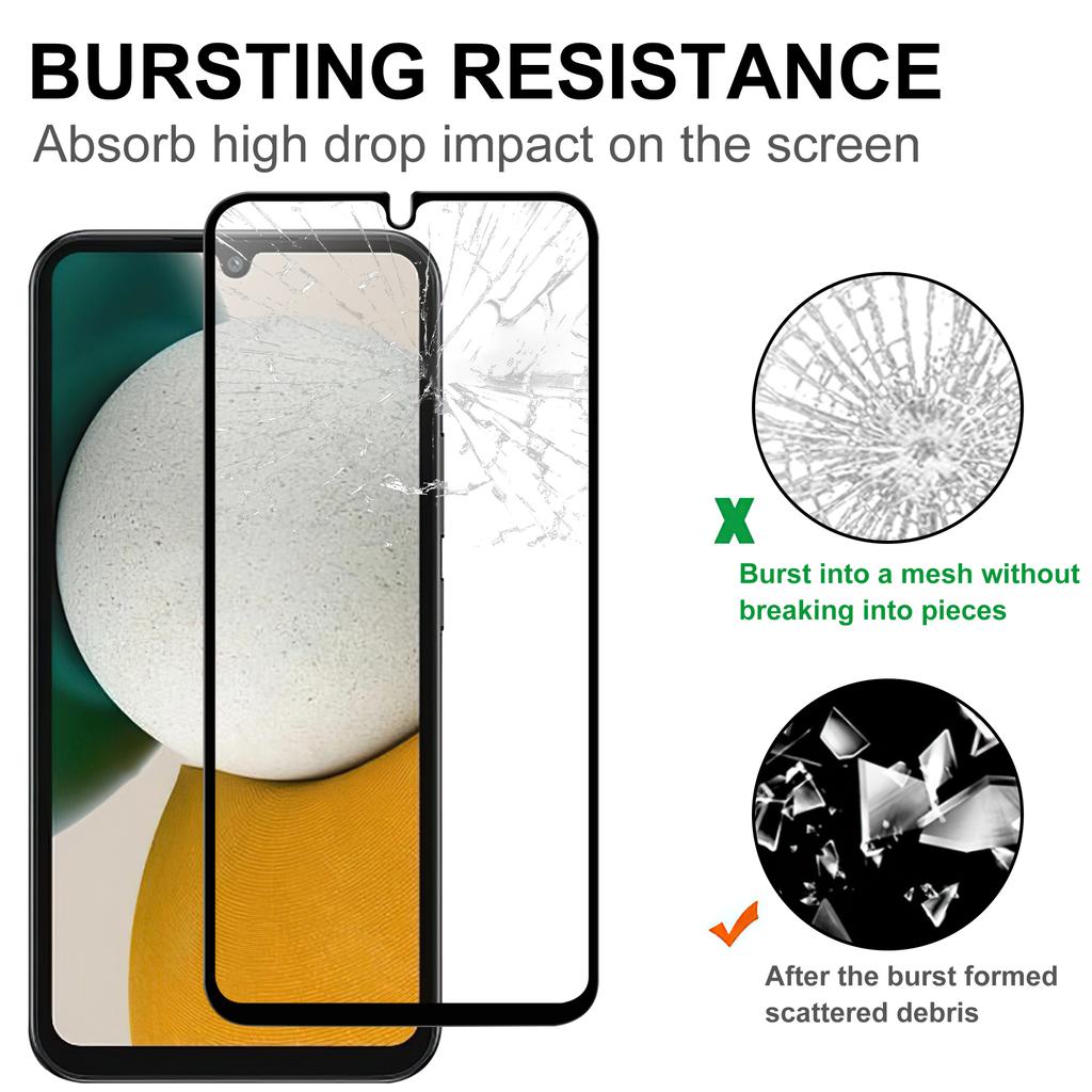 Empfindlicher Touchscreen-Schutz für Samsung Galaxy A34 5G, HD Klar Schwarzer Rand Vollflächig Klebend Gehärtetes Glasfolie