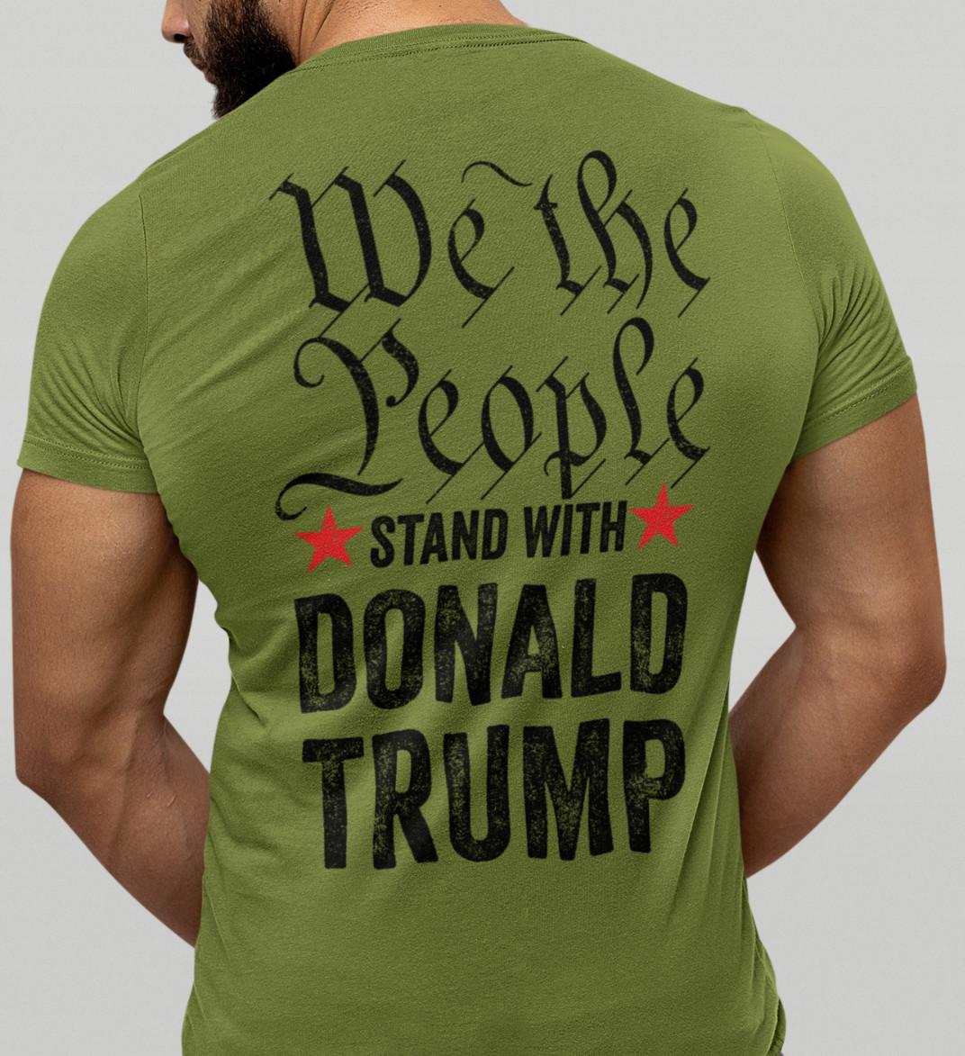 Trump 2024 T-Shirt Mens Womens Tees Top We The People Stand With Donald Trump Shirt 2024 Election Tee XL