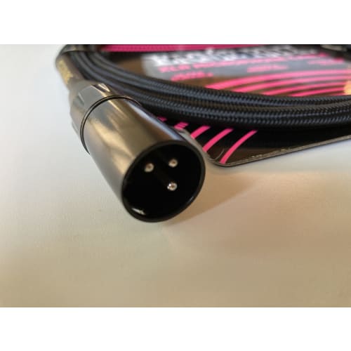 Genuine Ernie Ball 6392 Microphone Cable, 20ft, Braided Male/Female XLR, 6.1m, Black