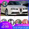 Für Alfa Romeo 2026 Heißer Aufkleber 74MM Auto Front Heck Emblem Kofferraum Abzeichen Aufkleber Ersatz Zubehör für Alfa Romeo Logo Giulia 15