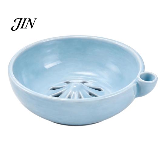 Berry Cleaning Bowl Self Rinsing Wash Bowl, with Hollow Drain Holes, Swirl-Flow Kitchen Draining Washing Ceramic Fruit Rinse for Counter