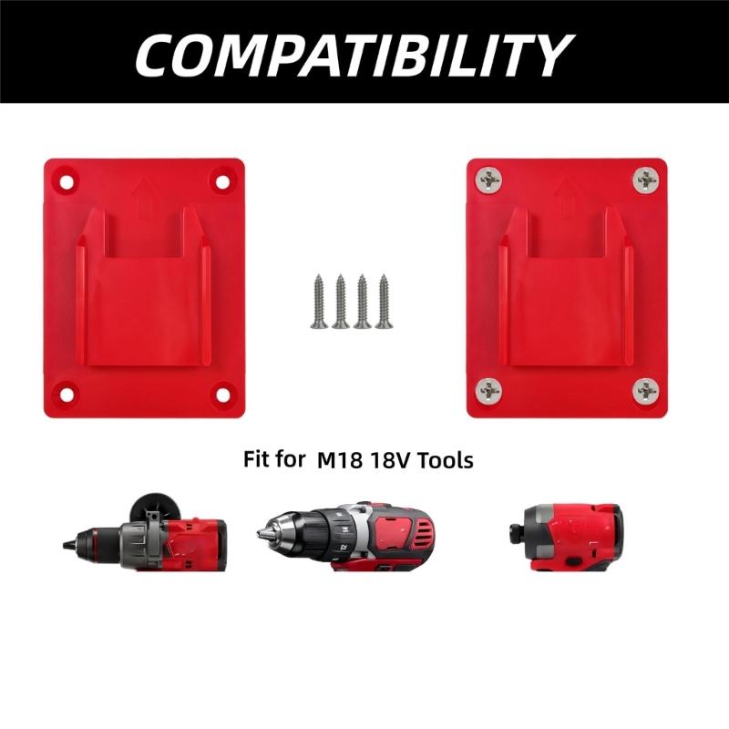 10PCS Universal Tool Holder and Battery Organizers Suitable for Series with Secure Mounting and Plastic Construction
