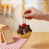 Little Cat Donut Cat Plush Keychain Soft Plush Furry Design Cute Cat Keychain Cartoon Design Dopamine Style Bag Pendant