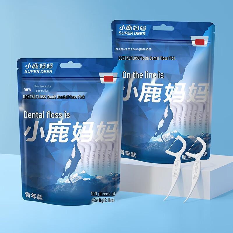 FAWNMUM Round Thread Dental Floss Picks