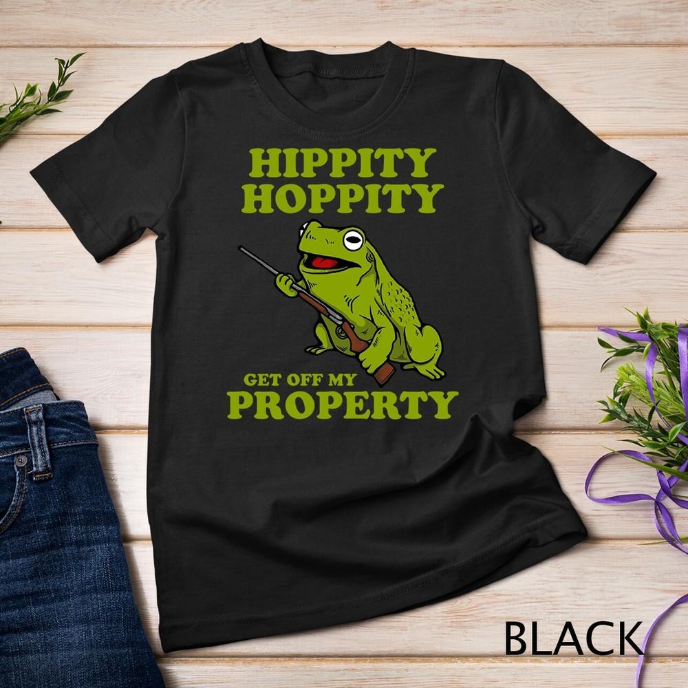 

Hippity Hoppity Get Off My Property Funny Frog Meme Unisex T-shirt 2XL