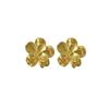 Gold Color Metal Flower Earrings for Women Multi-layers Petals Bohemian Blooming Flowers Earring Simple Design