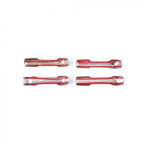 4pcs Silver Exterior Side Door Handle Cover Trim For Toyota Tundra -2024