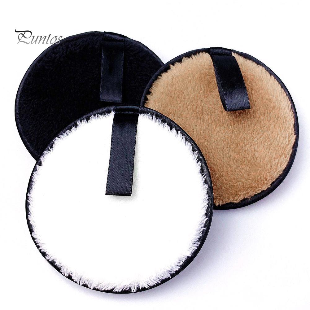 Puntos Cosmetic Soft Sponge Magic Makeup Remover Powder Puff Deep Cleaning Microfiber Cloth Pad