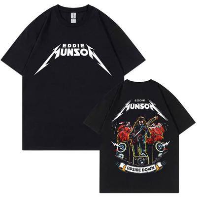 Rock Punk Eddie Munson Grafiska T-shirts The Demogorgon Kannibalblomma Monster T-shirt Män Kvinnor Mode Bomull Populära T-shirts
