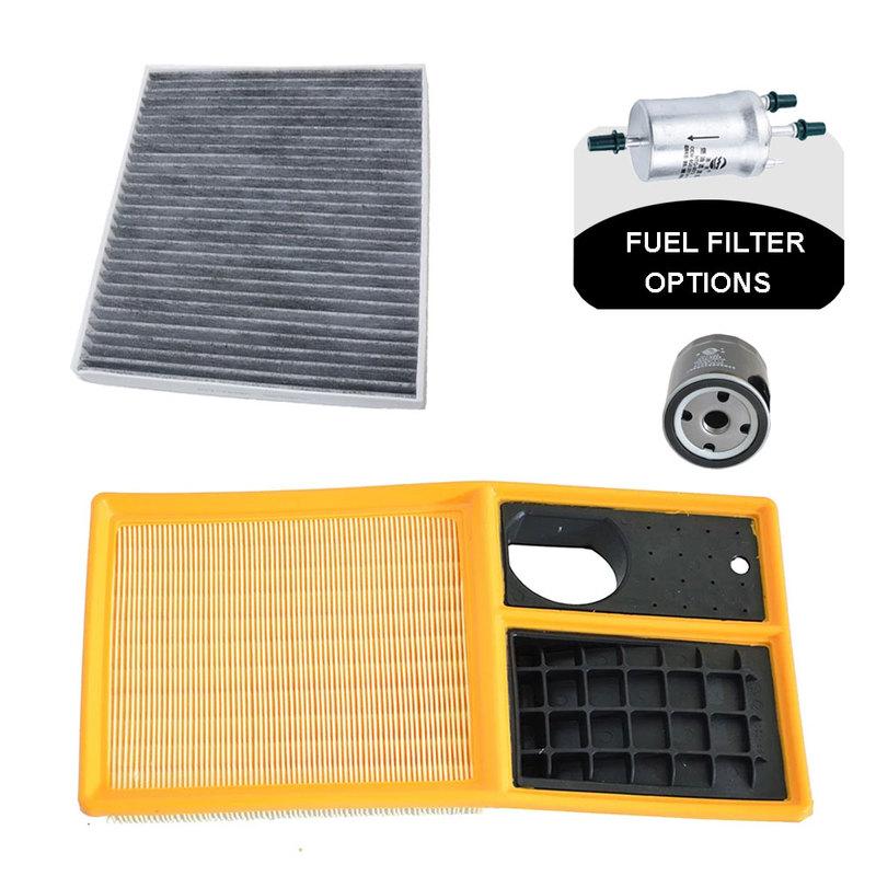Filter Set For VW POLO V 6R1 2009 SEAT IBIZA 6J SKODA FABIA 542 545 1400cc Engine Interior Cabin Air Oil Filter Kit Accessories