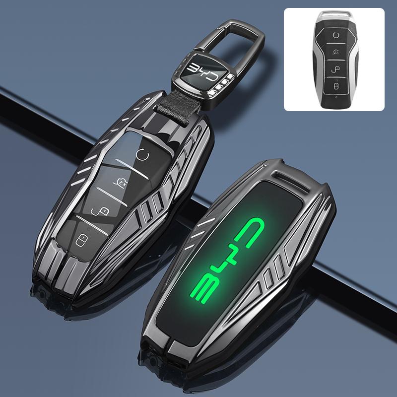 Car Zinc Alloy Key Case Holder Cover For BYD Atto3 Han EV Dolphin Durable Second Song Pro Tang Dm QIn PLUS MAX Yuan Car Styling