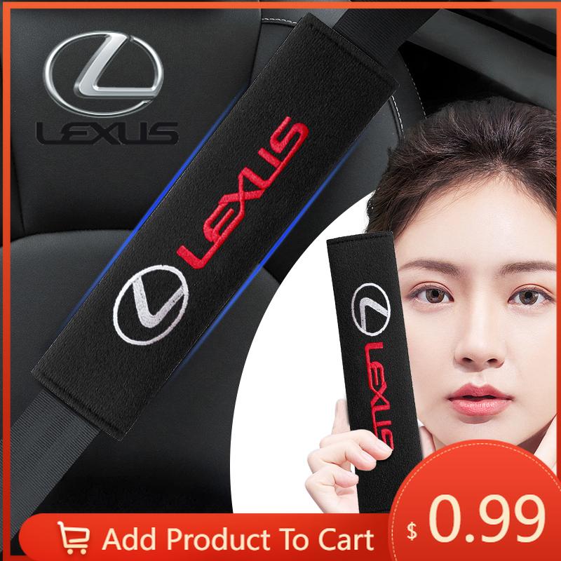 Interior Stickers 2Pcs Car Seat Belt Shoulder Pad Protective Cover Car Accessories For Lexus ES RX NX LS UX LM LX GX LC RZ IS CT