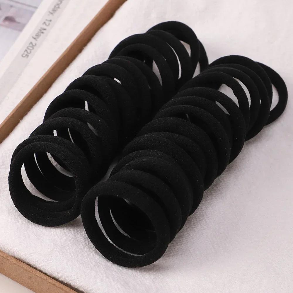 30Pcs/Set Solid Nylon Rubber Band for Girls Elastic Basic Hair Bands Headband Scrunchies Kids Ponytail Holder Hair Accessories
