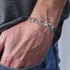Vnox Six-Sided Rivet Chain Bracelet for Men, Adjustable Punk Men's Jewelry, Stainless Steel Never Fade Hip Hop Wristband Gifts