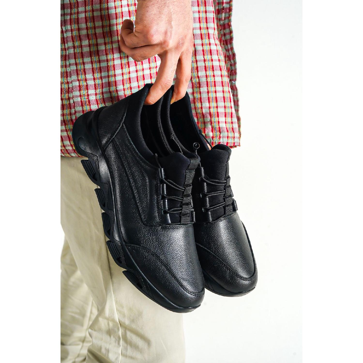

Genuine Leather Black Men s Leather Casual Shoes Mrd15-0245 40 чёрный
