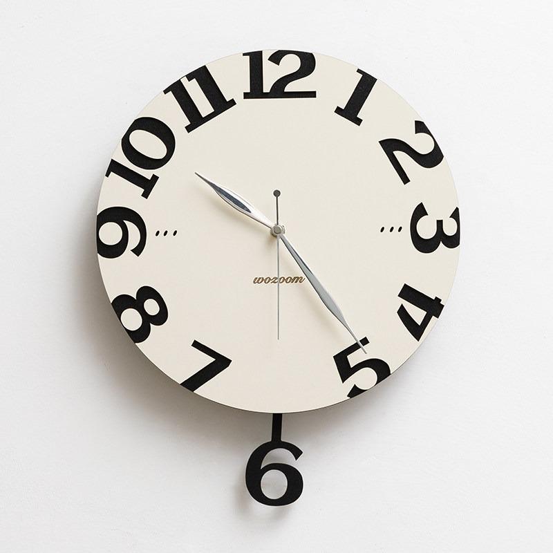 Decorative Wall Clock Modern Wall Watch Luxury Aesthetic Pendulum Clocks Minimalist Silent Elegant Living Room Watches Decor