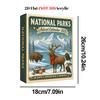 National Parks Advent Calendars 2025, 24 Days Christmas Countdown Calendar, 2D Flat Acrylic National Parks Wildlife Landscapes Ornaments Gift