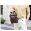 Men Shoulder Bag Waterproof Large Capacity Messenger Bag Adjustable Strap Outdoor Travel PU Leather Casual Simple All-Match Bags