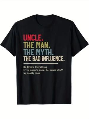 Funny Uncle Myth Funny Influence Graphic T-Shirt