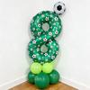 Printed Football Digital Balloon Set 0-9 Mini Football Shaped Balloons for Sports Event Decoration, Birthday Decoration Balloons