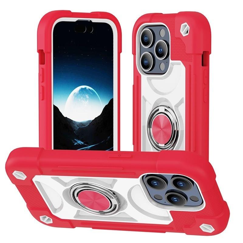 Luxury Heavy Duty Ring Holder Lanyard Case for iPhone 17 ProMax 16e PC TPU Armor Cover for iPhone 11 12 13 14 15 16 Pro Max Plus