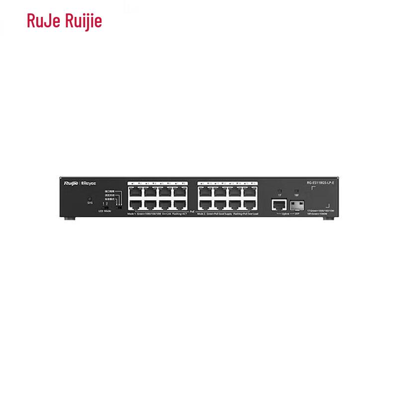 Ruijie RG-ES118GS-LP-E 16-Port Gigabit PoE Switch