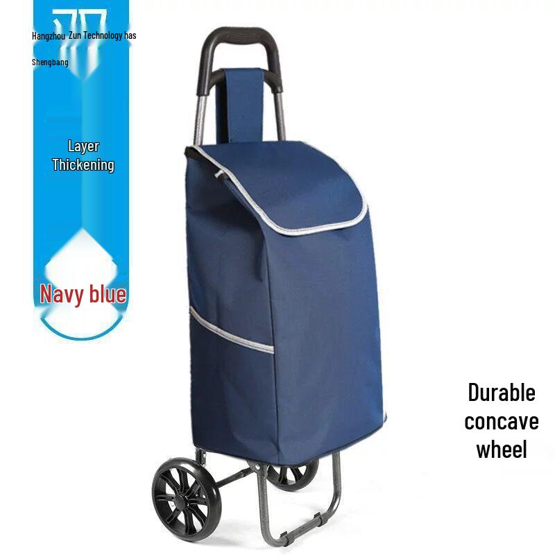 Lightweight Foldable Shopping Cart for Seniors: Stair-Climbing Trolley with Portable Handle