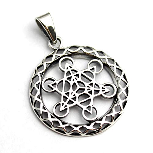 [Carmelo Accessories] Fruit of Life Metatron's Cube, Fruit of Life, Divine Geometry, Silver 925 Pendant, Pen Top