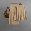 Fashion New Knitwear Skirt Suit Knitted Sweater and Skirt Suit Set