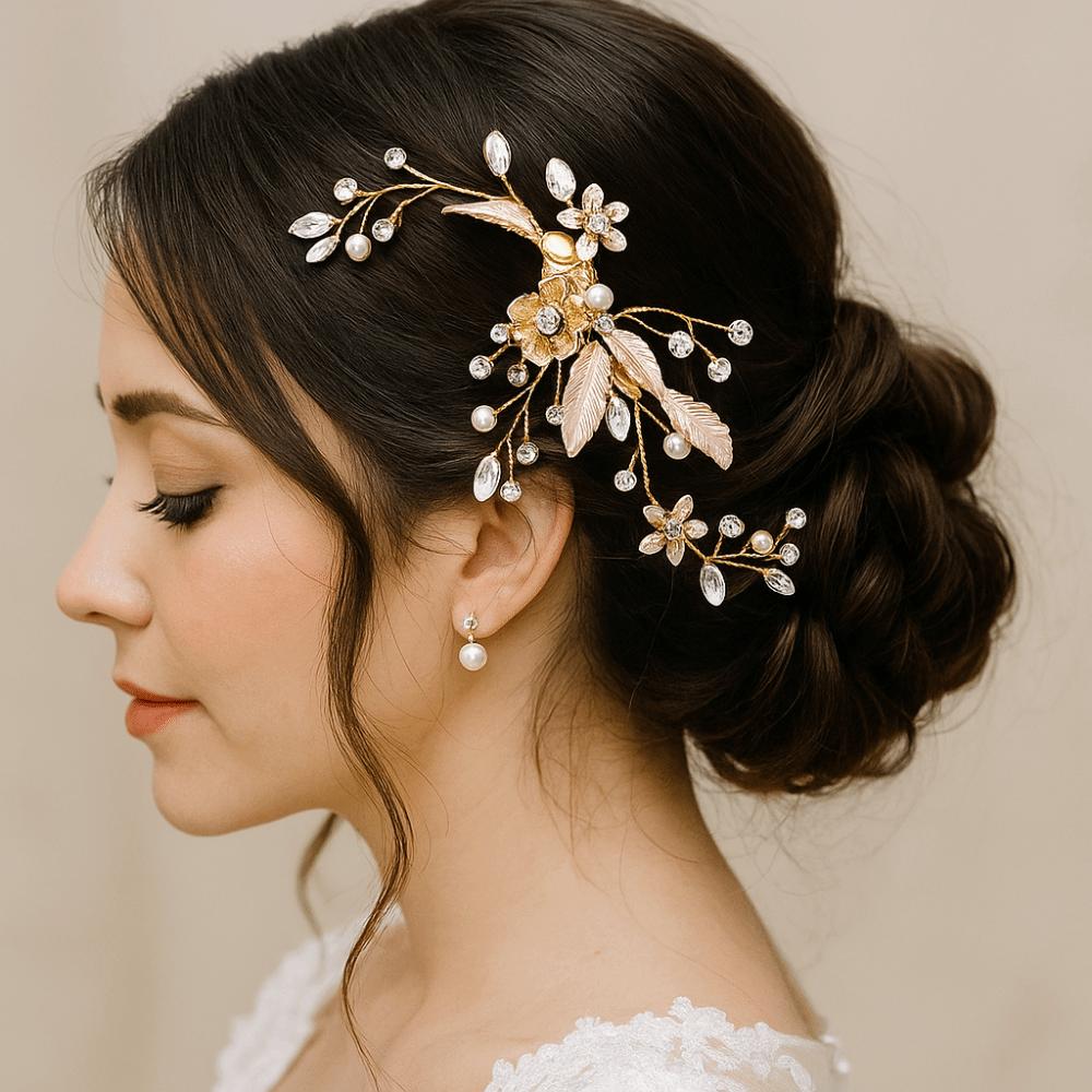 Elegant Bride Headwear Luxury Wedding Hair Accessories Rhinestone Headdress Wedding Ceremonies