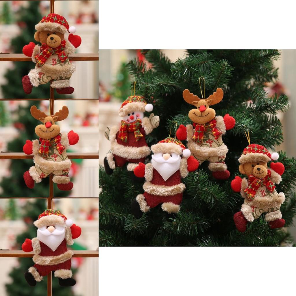 Merry Christmas Dancing Ornaments Featuring Festive Santa Snowman Reindeer Bear Decorations