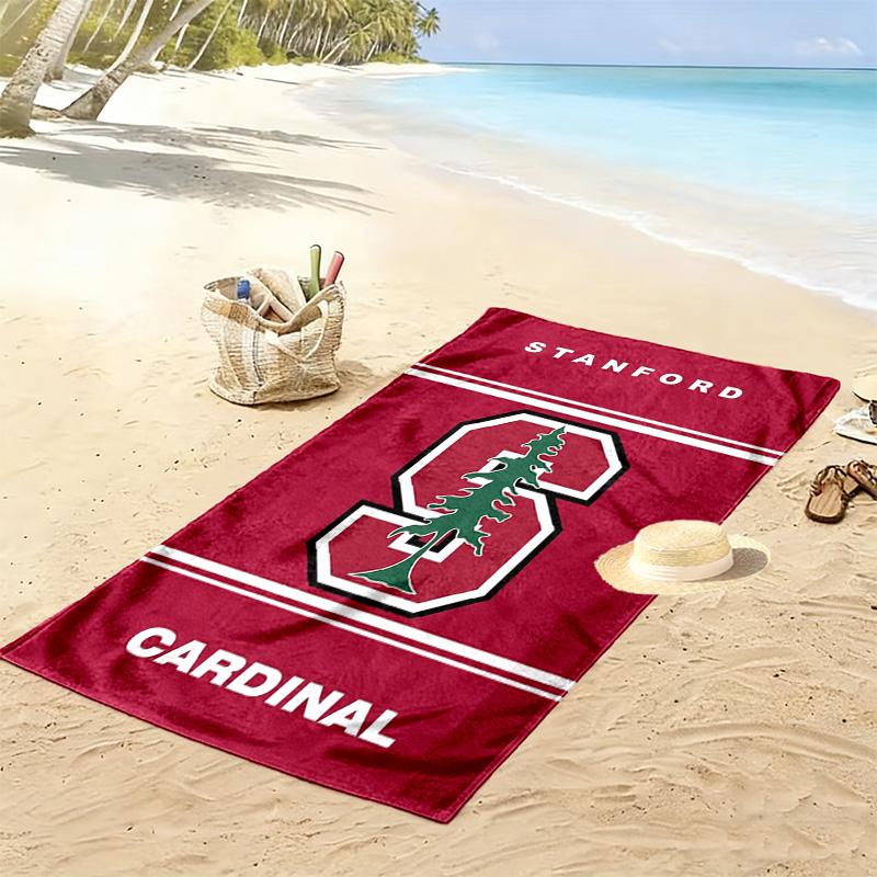 Stanford Cardinal Print Beach Towel, Large Soft Quick Dry Towel for Beach Camping Swimming