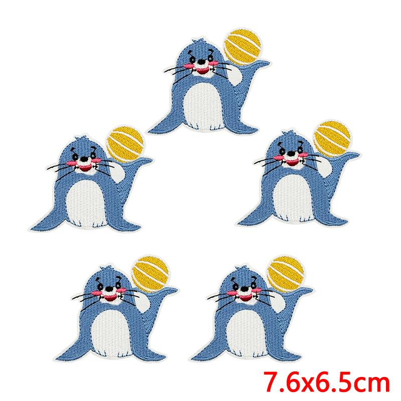 10pcs Lots Summer Wave Slippers Embroidered Patches On Clothes Shell Coral Patch Iron On Patches For Clothing Hats Jackets Diy