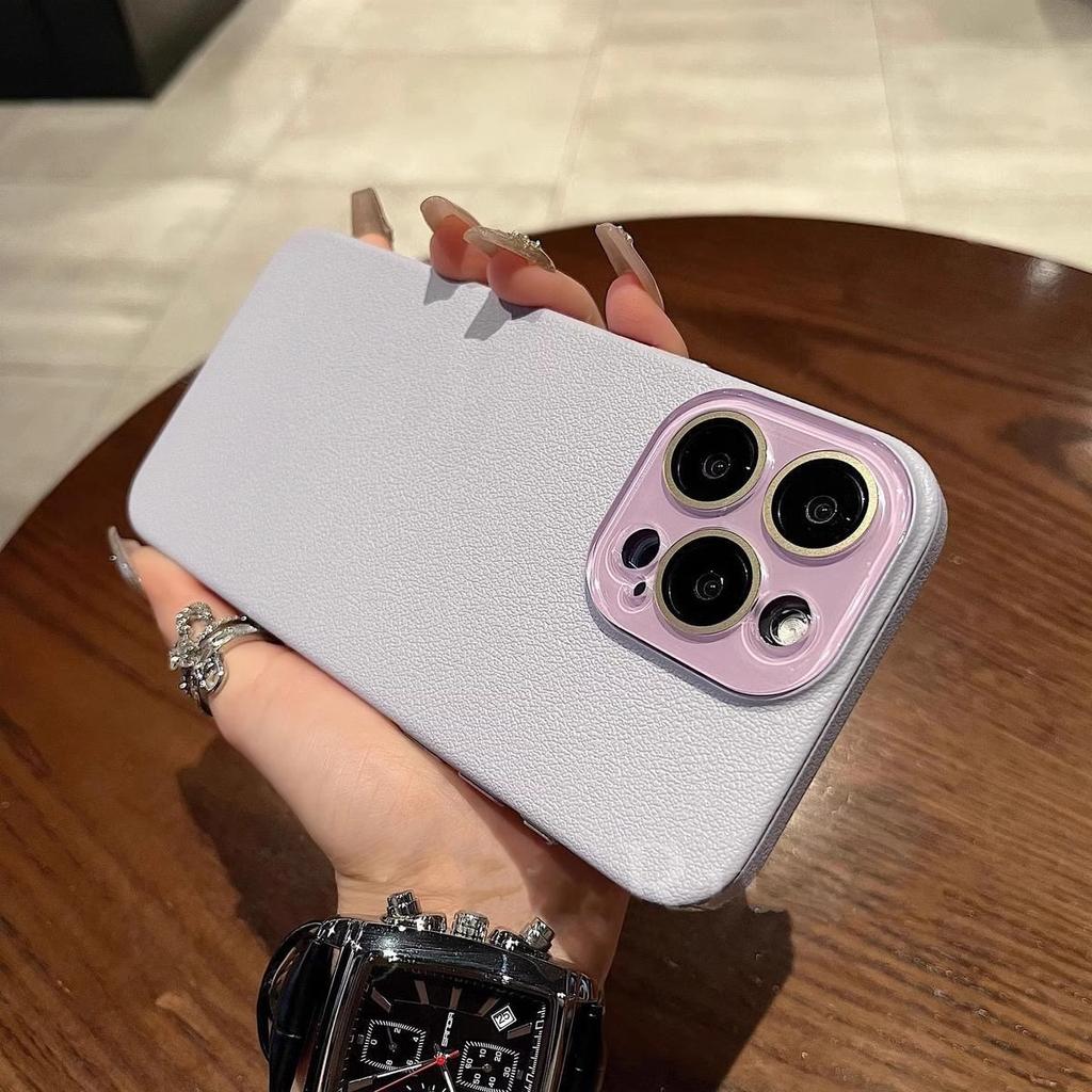 Leather Lychee Pattern Suitable for Apple 15 Promax Mobile Phone Case New IPhone 14 Matte All Inclusive 15 Protective Case