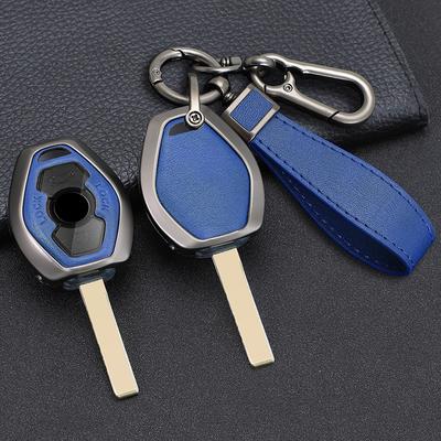 Zinklegierung+Leder Autoschlüsselhülle Abdeckung für BMW 3 5 7er Serie X5 E53 X3 F83 E46 E39 E38 E60 E63 E61 E64 330i Z3 Z4 E85 E86 M5 325i
