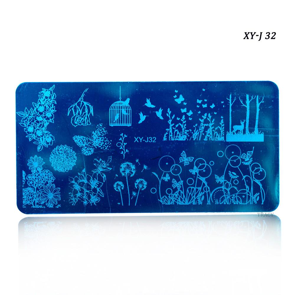 Nail Art Stamping Plates Stencils Lace Flowers Beauty Stamp Polish Printing Nail Art Templates