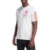 Adidas Manchester United Tiro 23 Training T-Shirt Round Neck Three Stripes Logo Print Comfortable Short Sleeve Football Shirt Men Tops White IA8488