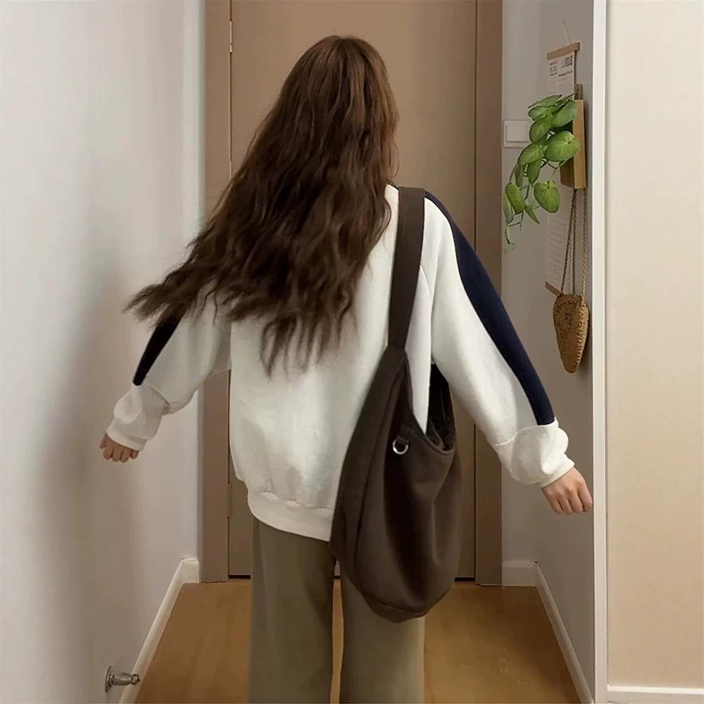 Badge Print Baseball Jacket Men's and Women's Spring Chic Lazy Loose Shoulder Sleeve Cardigan Sweater Jacket
