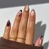 Christmas Fine Flash Brown French Cute Elk European and American Style Removable Manicure Nails 30 Pieces