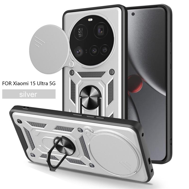 Armor Shockproof Back Cover for Xiaomi 15 Ultra 14 15 14T Pro 15Ultra Mi14T Car Magnetic Ring Stand Holder Cover Coque Fundas