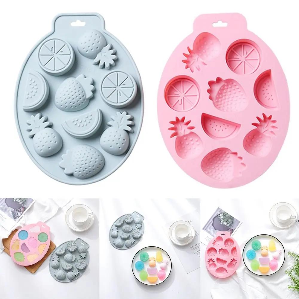 Summer Style Candy Mold Strawberry/pineapple Fruit Shape Silicone Ice Cube Mold DIY Chocolate Baking Cake Decoration Tool