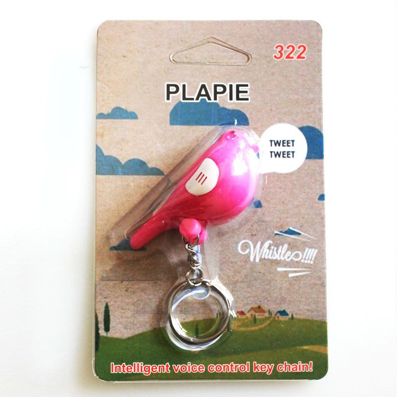 Key Finder Whistle Bird Shape Keychain Flashing Beeping Alarm Remote Locator Flashing Control Anti-Lost Equipment Tracker Pets
