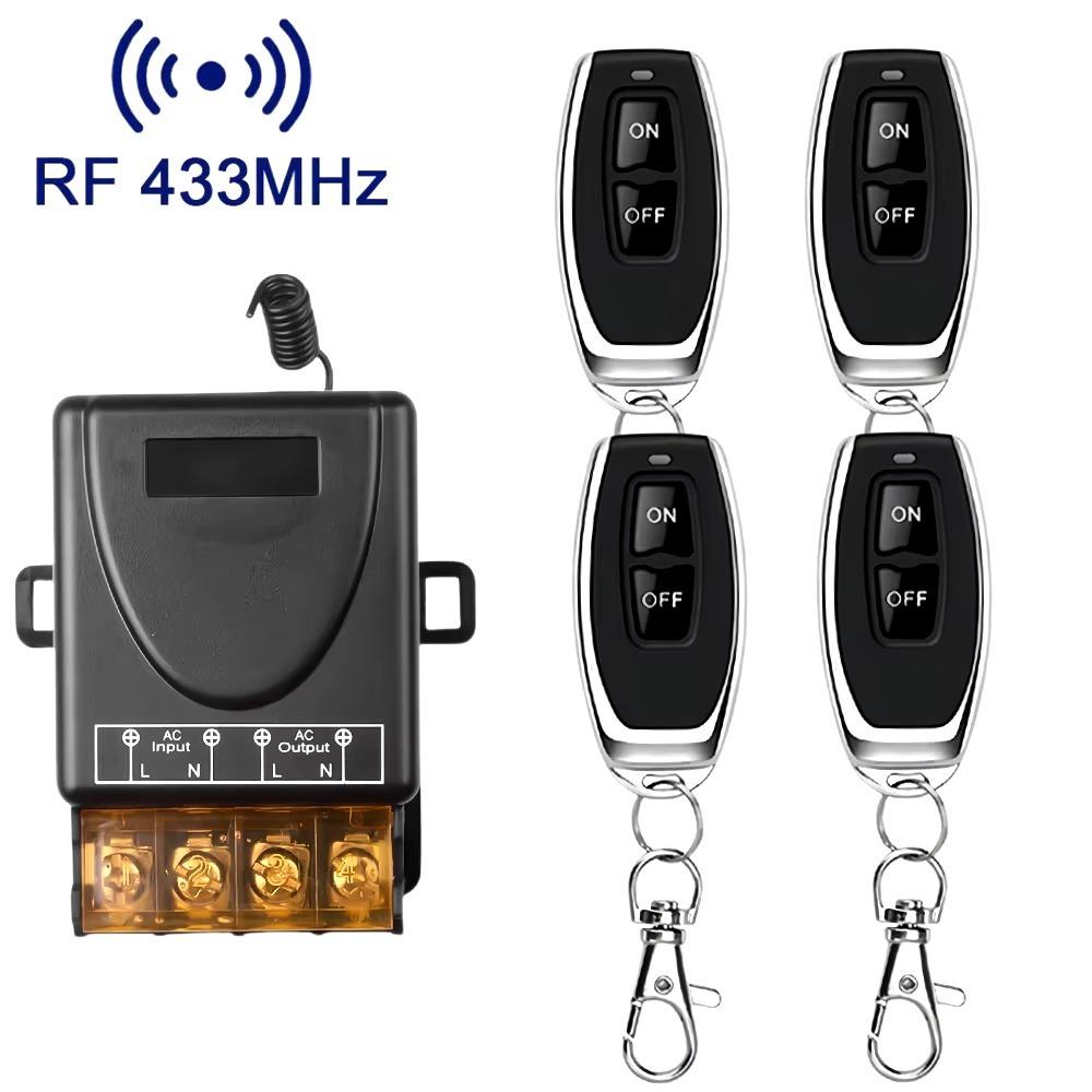 On Off RF 433Mhz Transmitter LED Lamp Receiver Controller Remote Control Switch System Ceiling