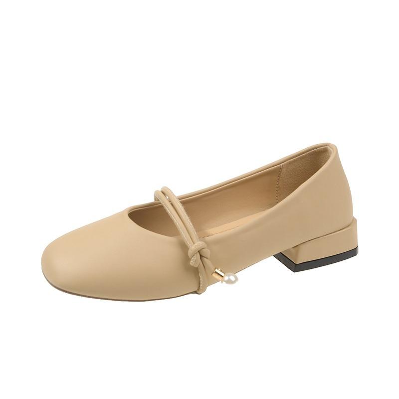 Mary Jane Fairy with Skirt Small Leather Single Shoes Female 2024 New Spring and Autumn Evening Evening Gentle Evening Breeze Flat-bottomed Grandma