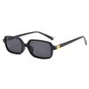 New Narrow Frame Leopard Print Square Sunglasses For Outdoor Travel And Fashion