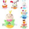 Bbsky Cute Animal Dog Rabbit Rattle Stick Baby Plush Hand Shake Bell Toy Newborn 0-1 Year